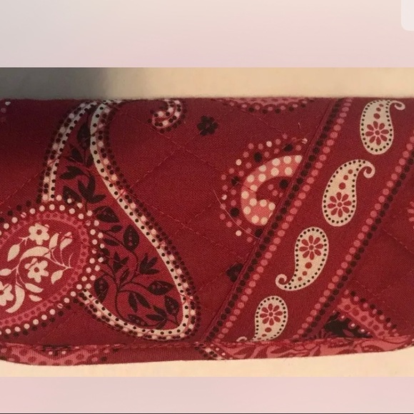 3 Piece Vera Bradley MESA RED RETIRED CrossBody/Double Glass Case/ID coin purse - Picture 6 of 8